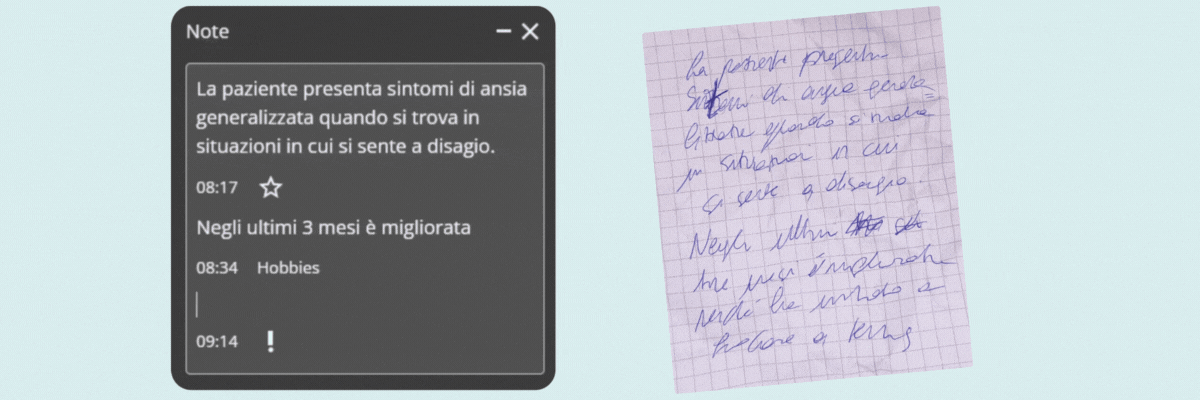Note digitali di PsyCare VS note cartacee