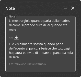 Note digitali integrate di PsyCare
