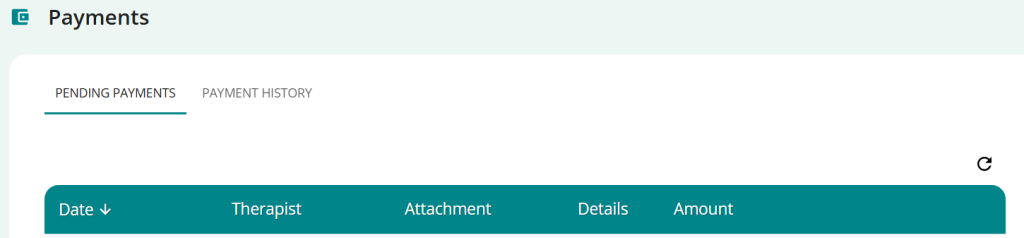 Payments section