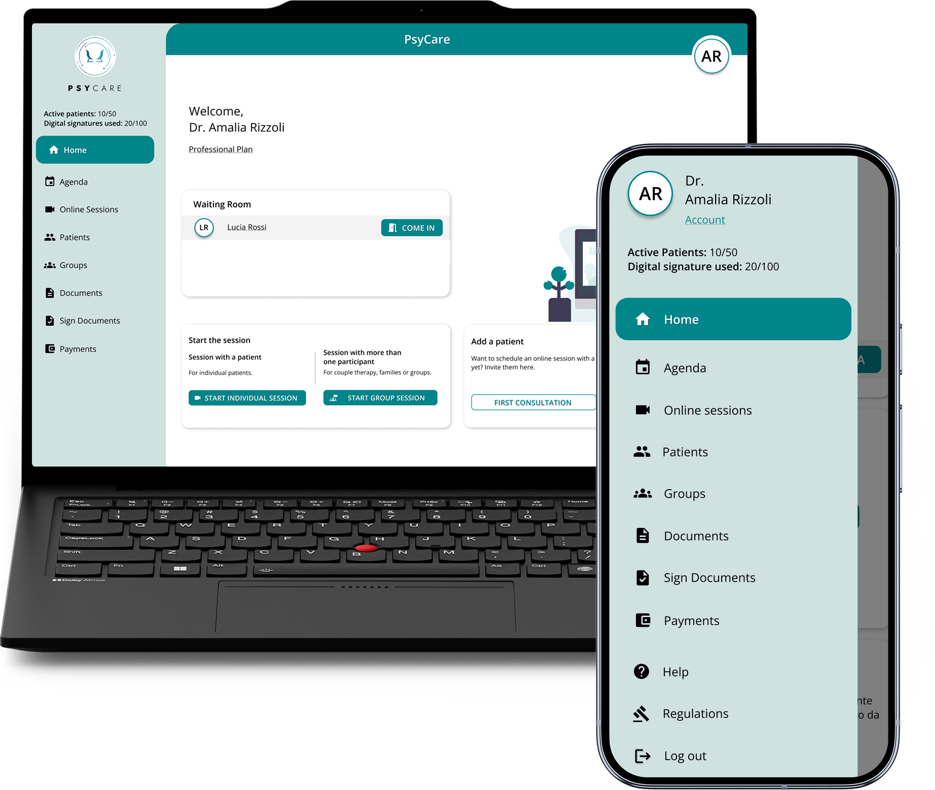 A software exclusively dedicated to psychology
