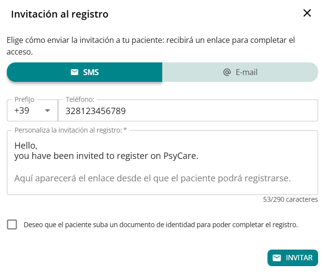 invito sms es