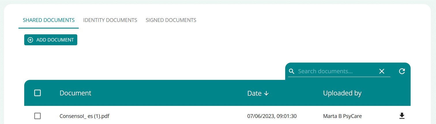 pateint documents